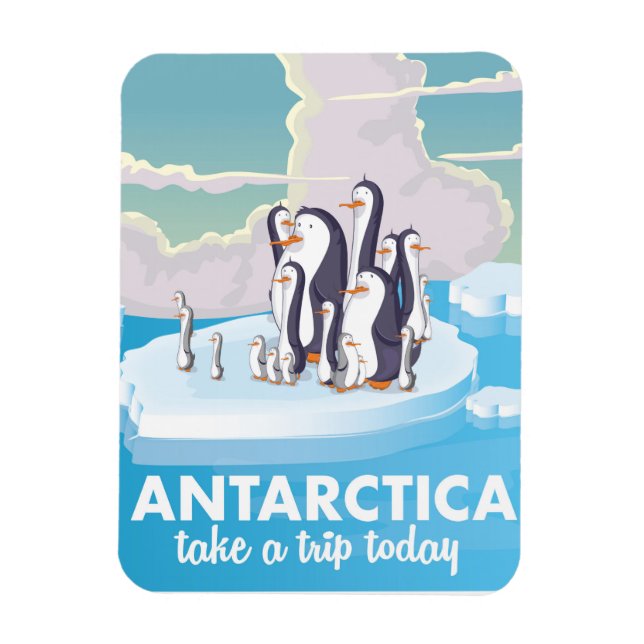 Antarctica Vintage Reiseplakat Magnet (Vertikal)