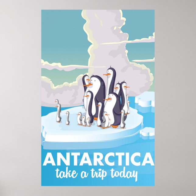 Antarctica Vintage Reiseplakat Poster (Vorne)