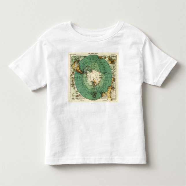 AntarcticaPanoramic MapAntarctica Kleinkind T-shirt (Vorderseite)