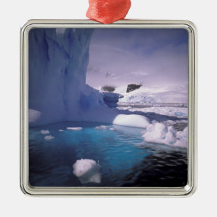 Antarktika. Antarktische Eislandschaften 2 Silbernes Ornament
