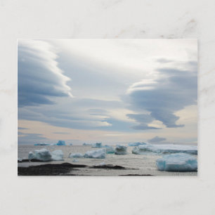 Antarktika. Brown Bluff. Linsenförmige Wolken Postkarte