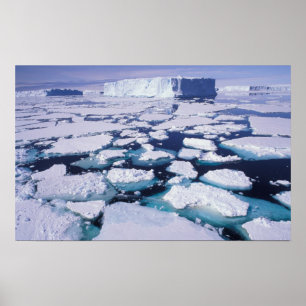Antarktika, Eisfluss. Poster