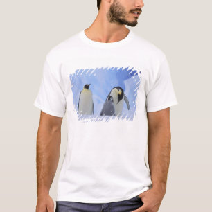 Antarktika. Kaiserpinguine und Küken T-Shirt