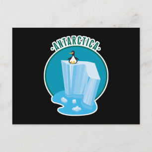 Antarktika Pinguin Design Postkarte