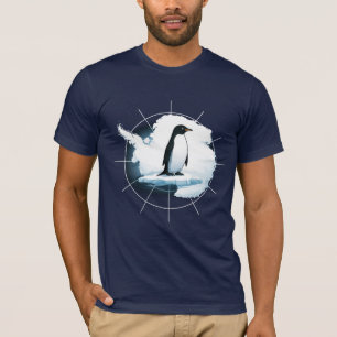 Antarktika Pinguin-Emblem – Polarexplorer-Design T-Shirt