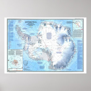 " Antarktis: 1987 Detaillierte Karte ... Poster