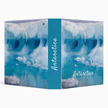 Antarktis-Eisberg-Foto mit Text