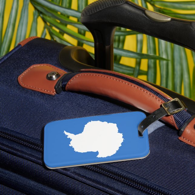 Antarktis-Flagge Gepäckanhänger (Vorderseite Insitu 3)