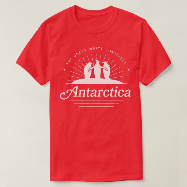 Antarktis mit Pinguinen  T-Shirt (Design vorne)
