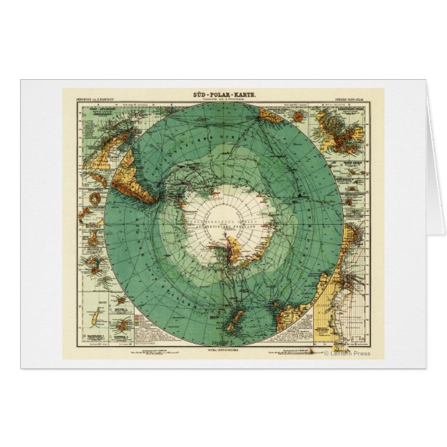 Antarktis PanoramakarteAntarktis (Vorderseite (Horizontal))