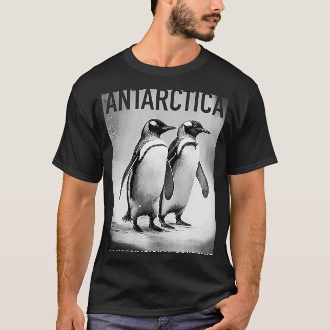 Antarktis - Pinguine des internationalen Kontinent T-Shirt (Vorderseite)