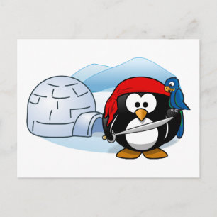 Antarktis Pitate Penguin Postkarte