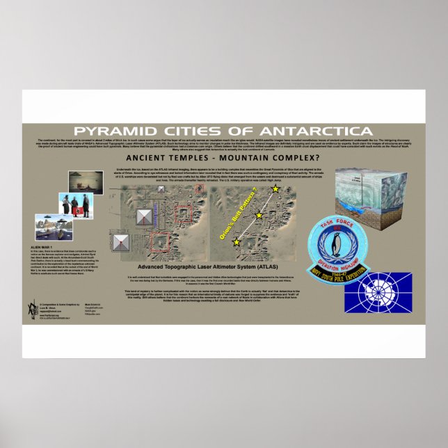 Antarktis Pyramidenstädte 3 Poster (Vorne)