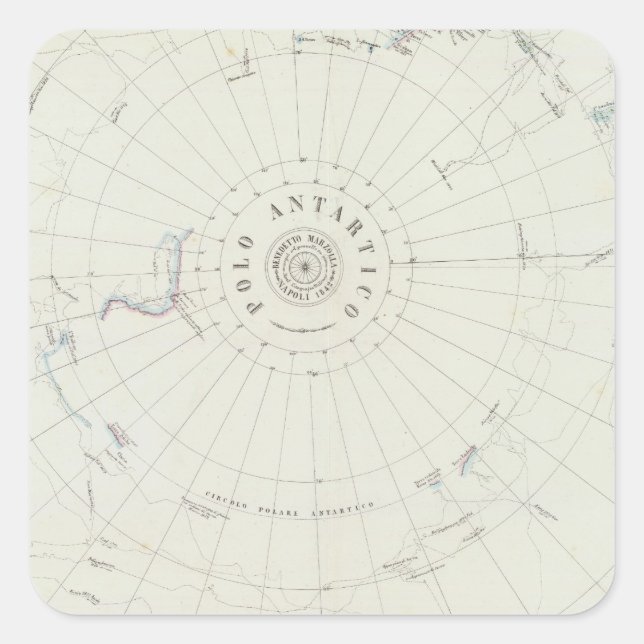 Antarktis Quadratischer Aufkleber (Vorderseite)