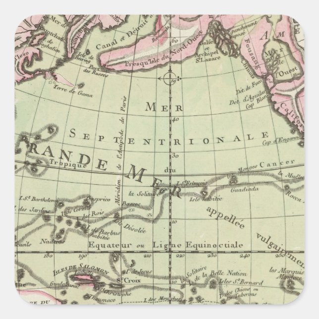 Antarktis Quadratischer Aufkleber (Vorderseite)