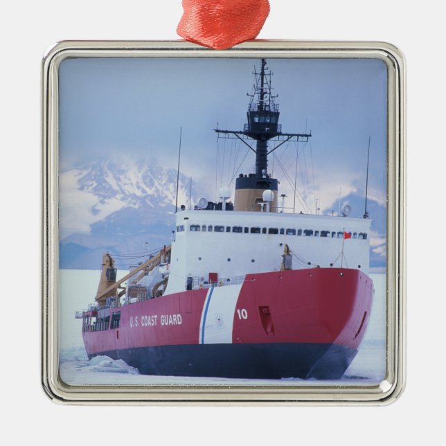Antarktis, Ross Island, McMurdo Station, USCG Ornament Aus Metall (Vorne)