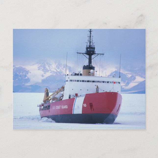 Antarktis, Ross Island, McMurdo Station, USCG Postkarte (Vorderseite)