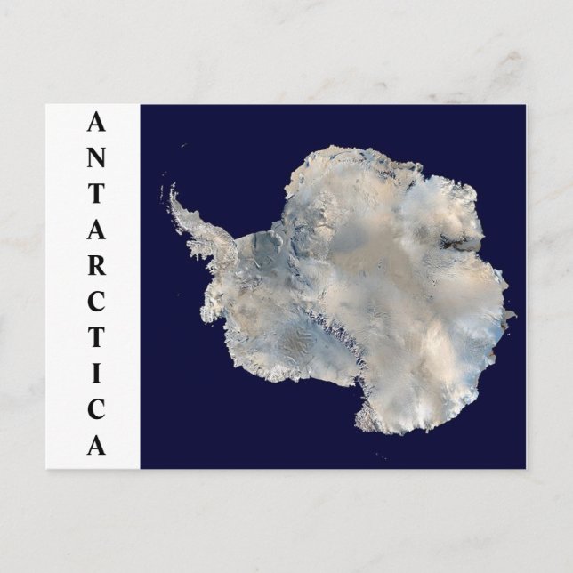 Antarktis Satellitenbild Postkarte (Vorderseite)