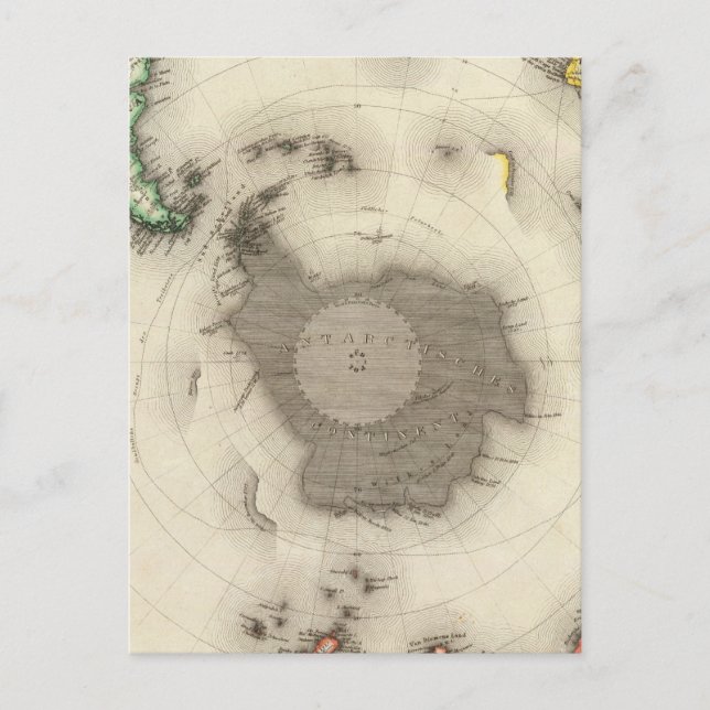 Antarktis, Südhalbkugel Postkarte (Vorderseite)