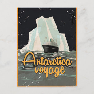Antarktis Vintage Reiseposter Postkarte