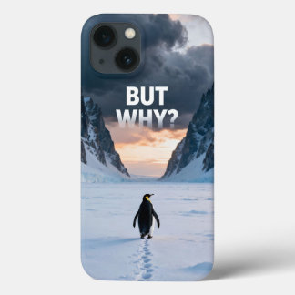 Antarktische Einsamkeit: Pinguin-"Aber warum?"-Que Case-Mate iPhone Hülle