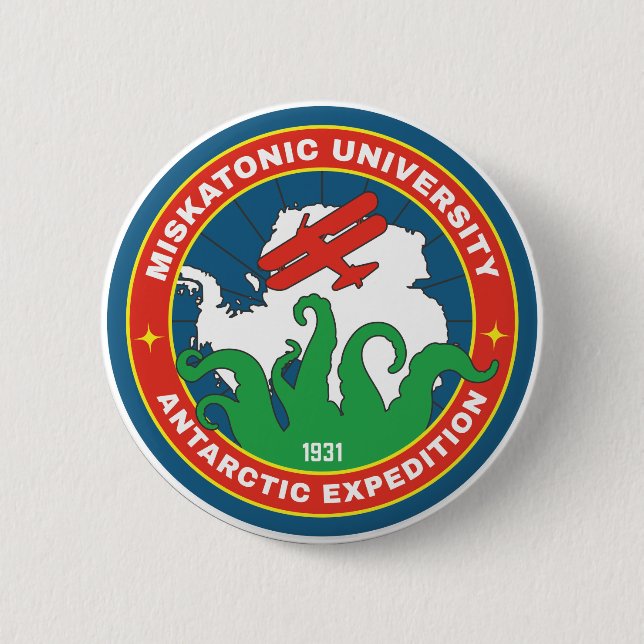 Antarktische Expedition der Universität Miskatonic Button (Vorderseite)