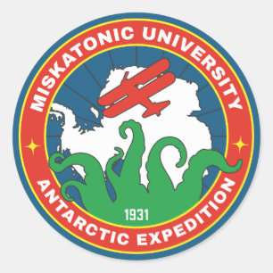 Antarktische Expedition der Universität Miskatonic Runder Aufkleber
