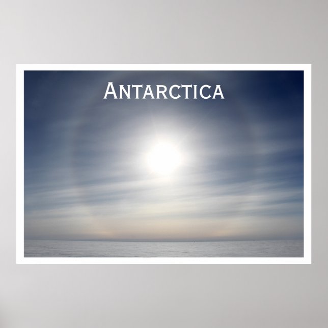 Antarktische Sonne über Horizont, Siple Dome Poster (Vorne)