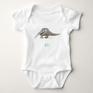 Anteater Baby Ganzkörperanzug mit Babyname Baby Strampler