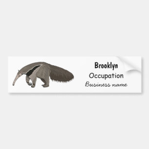 Anteater-Cartoon-Abbildung Autoaufkleber