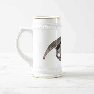 Anteater-Cartoon-Abbildung Bierglas