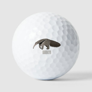 Anteater-Cartoon-Abbildung Golfball