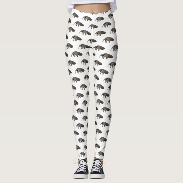 Anteater-Cartoon-Abbildung Leggings (Vorderseite)