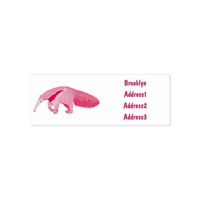 Anteater-Cartoon-Abbildung Permastempel (Design)