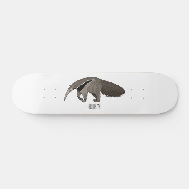 Anteater-Cartoon-Abbildung Skateboard (Horizontal)