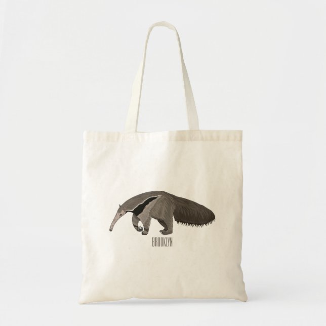 Anteater-Cartoon-Abbildung Tragetasche (Vorne)