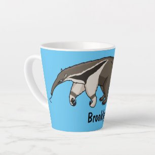 Anteater-Happy-Cartoon-Abbildung Milchtasse