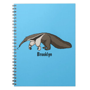 Anteater-Happy-Cartoon-Abbildung Notizblock