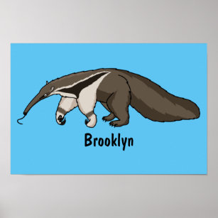 Anteater-Happy-Cartoon-Abbildung Poster