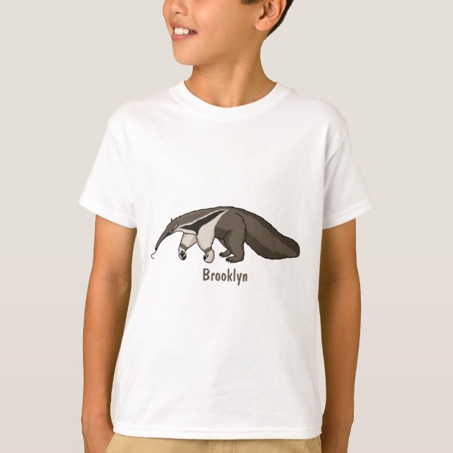 Anteater happy cartoon illustration  T-Shirt (Vorderseite)