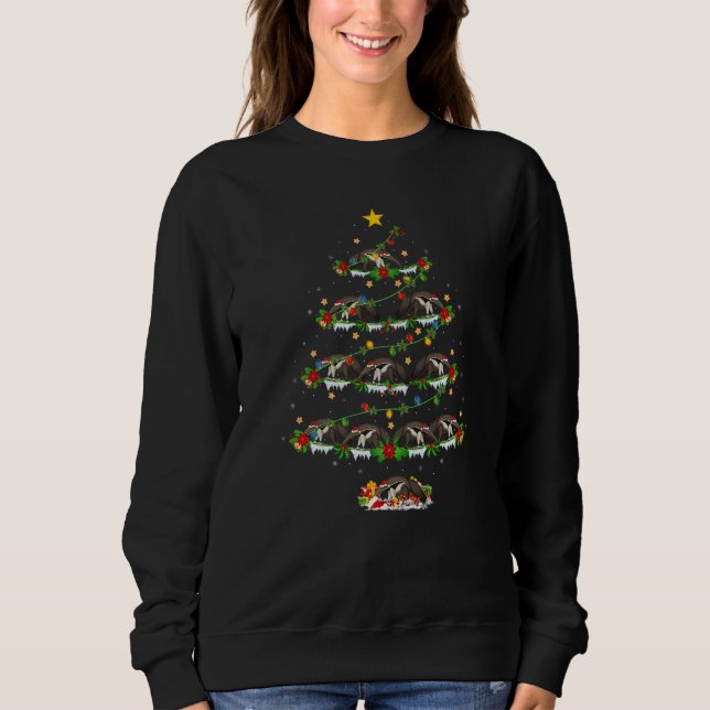 Anteater  Xmas Lights Anteater Christmas Tree Sweatshirt (Vorderseite)