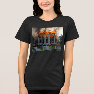 Antebellum Mansion | Feuer bricht Nottoway Resort Tri-Blend Shirt