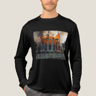 Antebellum Mansion Feuer bricht Nottoway Resort Tri-Blend Shirt