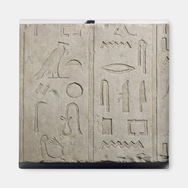 Anteil einer hieroglyphischen Inschrift Magnet (Vorne)