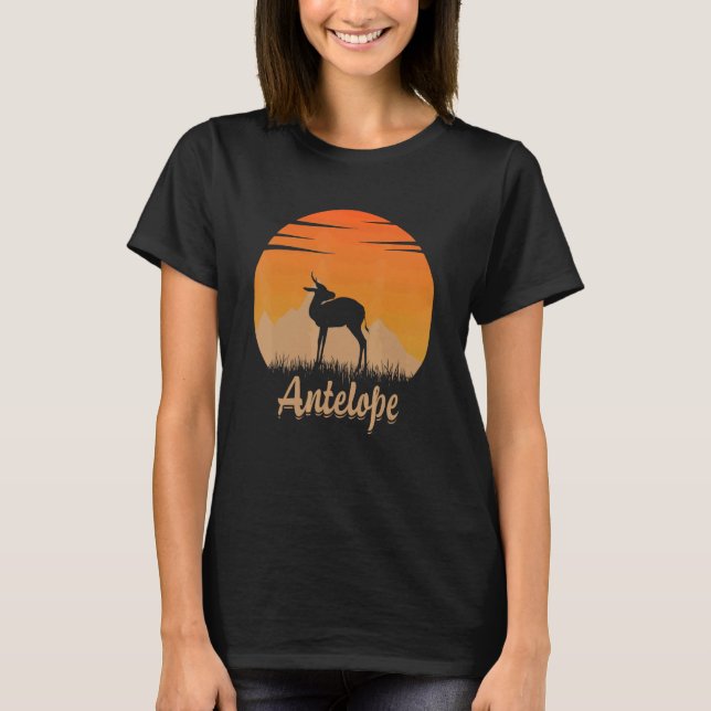 Antelope Animal Hot in the Mounta in Nature T-Shirt (Vorderseite)