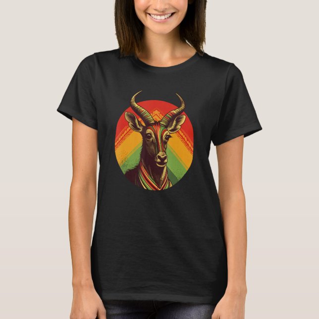 Antelope Animal Safari Animal African Sable Antel T-Shirt (Vorderseite)