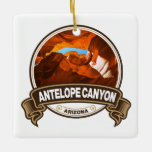 Antelope Canyon Arizona Abzeichen Keramikornament<br><div class="desc">Antelope Canyon fotorealistisches Design. Navajo Upper Antelope Canyon ist ein Slot Canyon im amerikanischen Südwesten.</div>