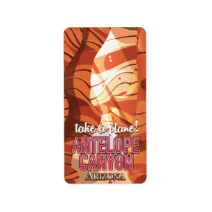Antelope Canyon Arizona Reiseposter Adressaufkleber