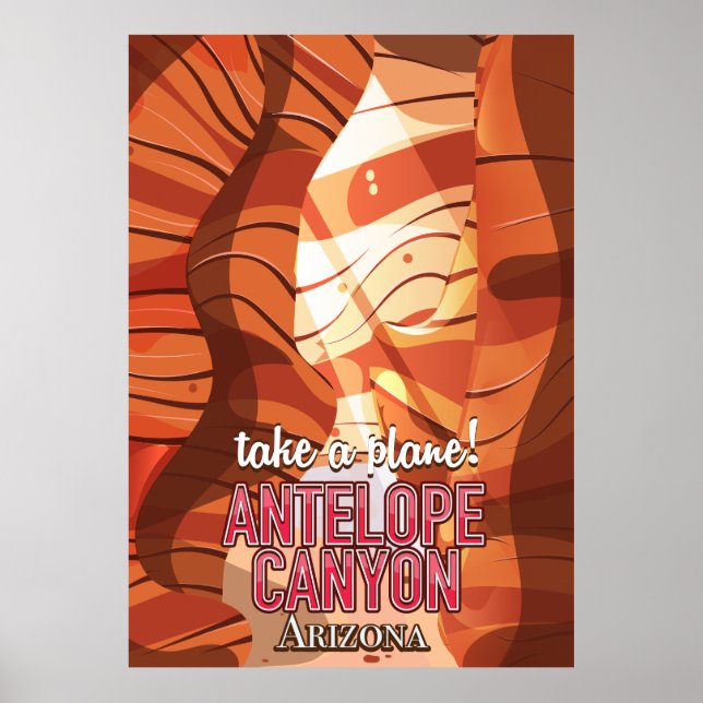 Antelope Canyon Arizona Reiseposter Poster (Vorne)
