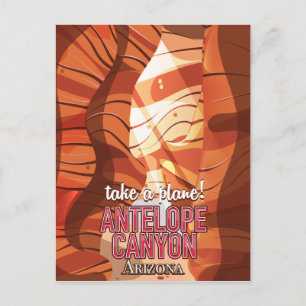 Antelope Canyon Arizona Reiseposter Postkarte